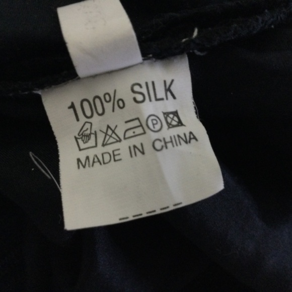 Vintage CITY  of SHANGHAI 100% Silk Black w/ red trim L - Picture 6 of 13
